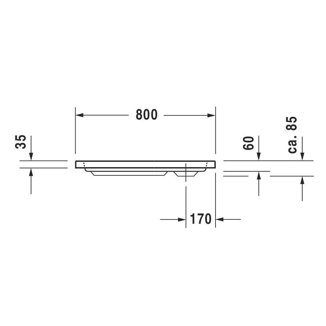 DURAVIT Receveur de douche en acrylique D-code