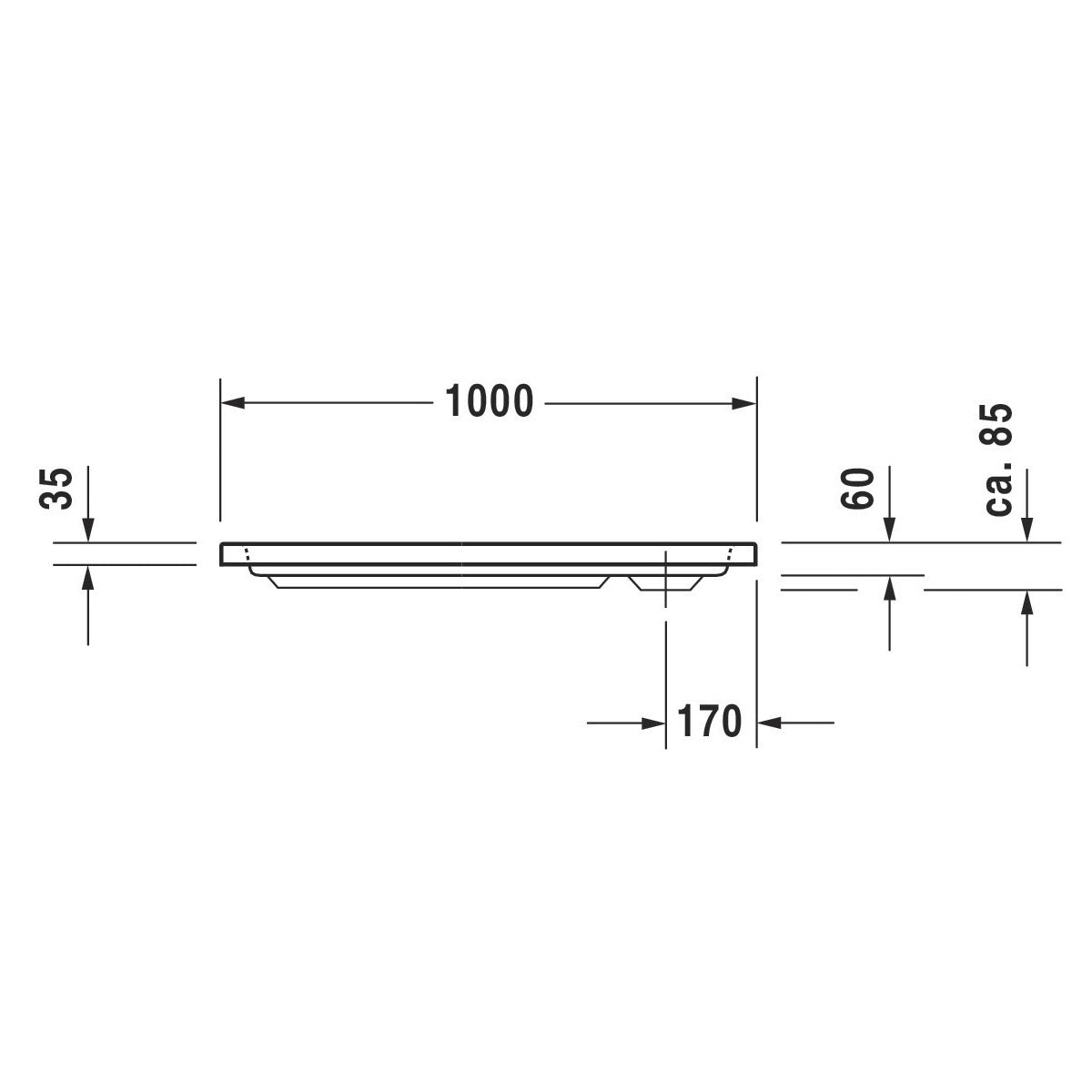 DURAVIT Receveur de douche en acrylique D-code