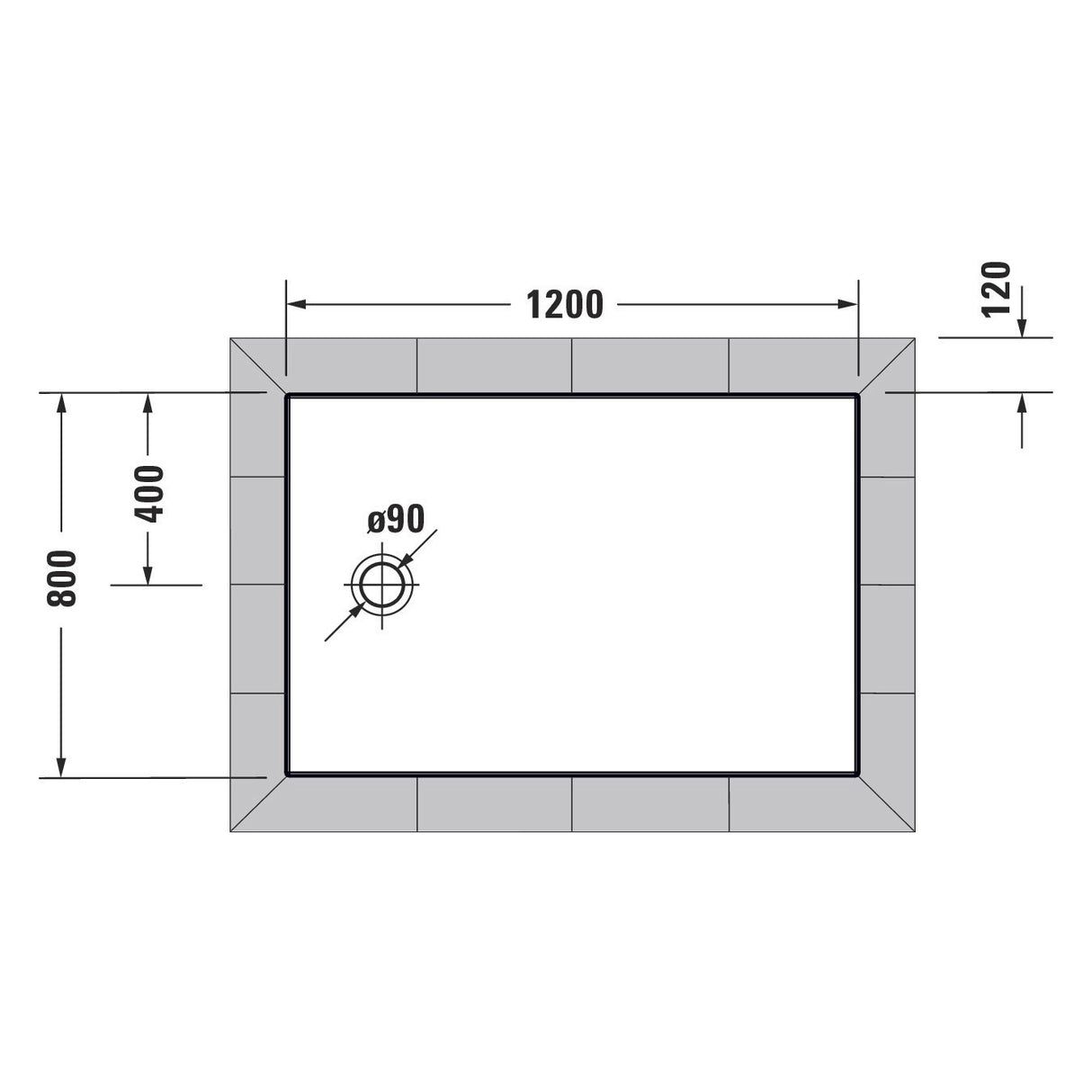 DURAVIT Receveur de douche extra-plat en acrylique Tempano