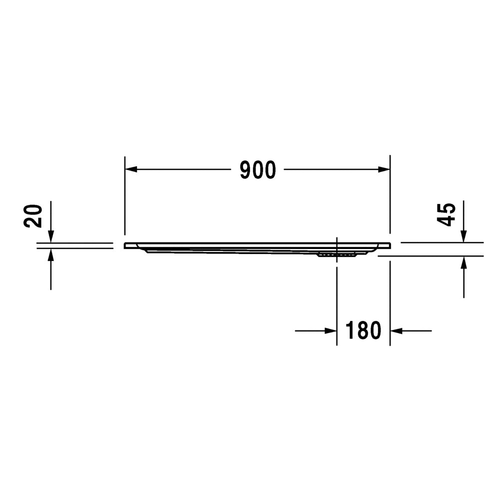 DURAVIT Receveur de douche en acrylique Starck Slimline
