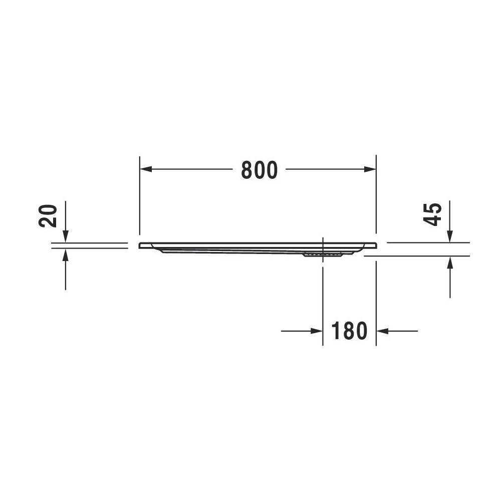 DURAVIT Receveur de douche en acrylique Starck Slimline