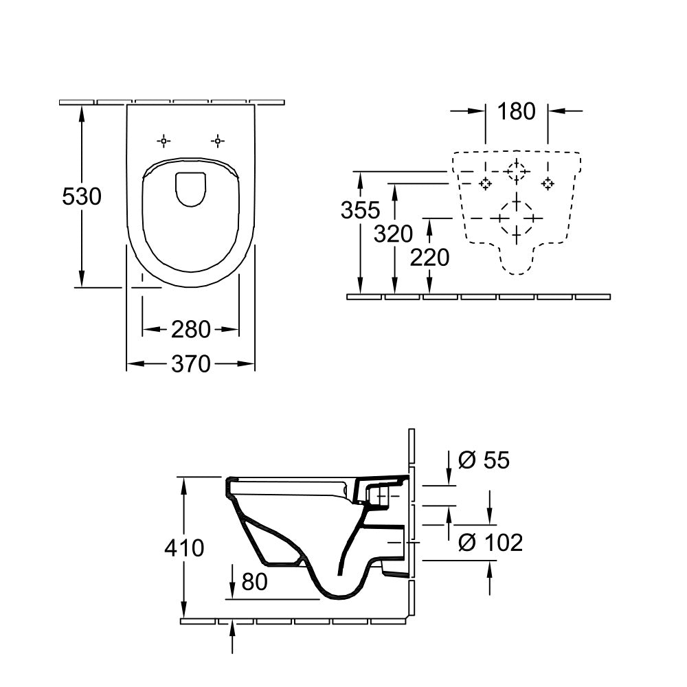 Villeroy & Boch Cuvette suspendue avec abattant Architectura 5684HR01