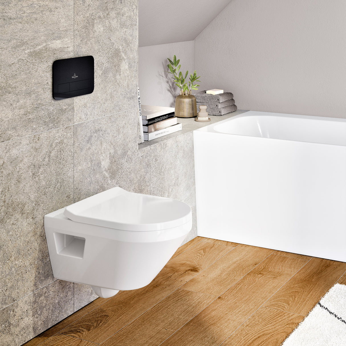 Villeroy & Boch Cuvette suspendue Rimless avec abattant Architectura 4618CB01