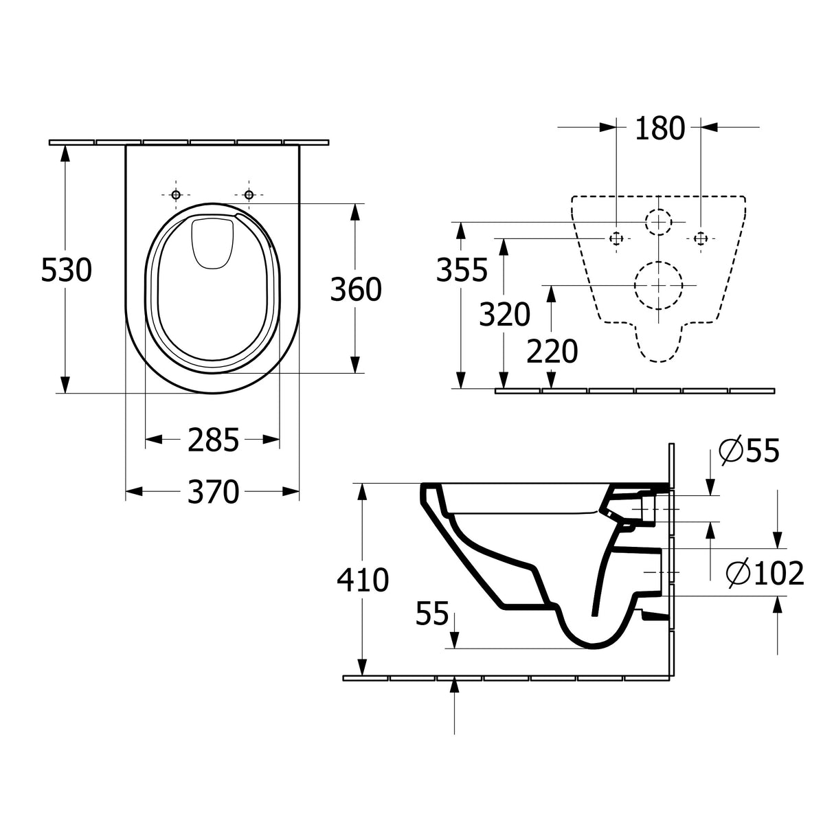 Villeroy & Boch Cuvette suspendue Rimless avec abattant Architectura 4618CB01