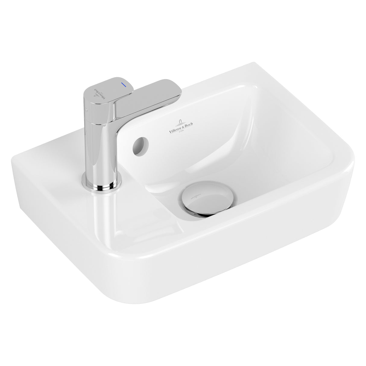 Villeroy & Boch Pack lave-mains avec robinetterie et bonde clic-clac O.novo 4342S101