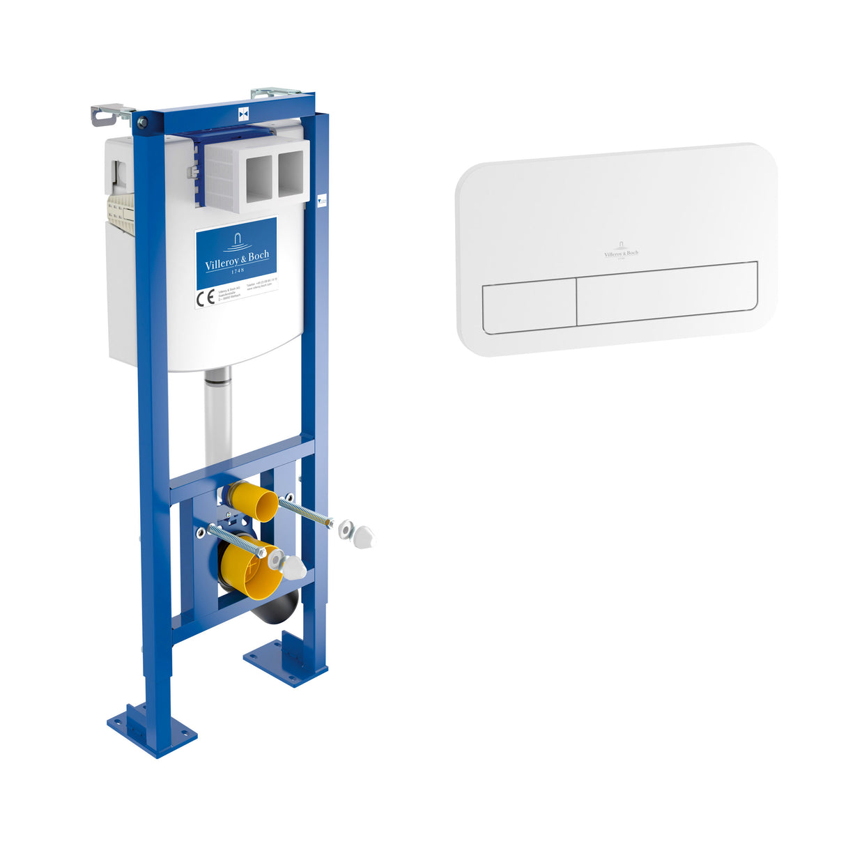 Villeroy & Boch Pack Bâti-support autoportant avec plaque de commande 3/6L ViConnect