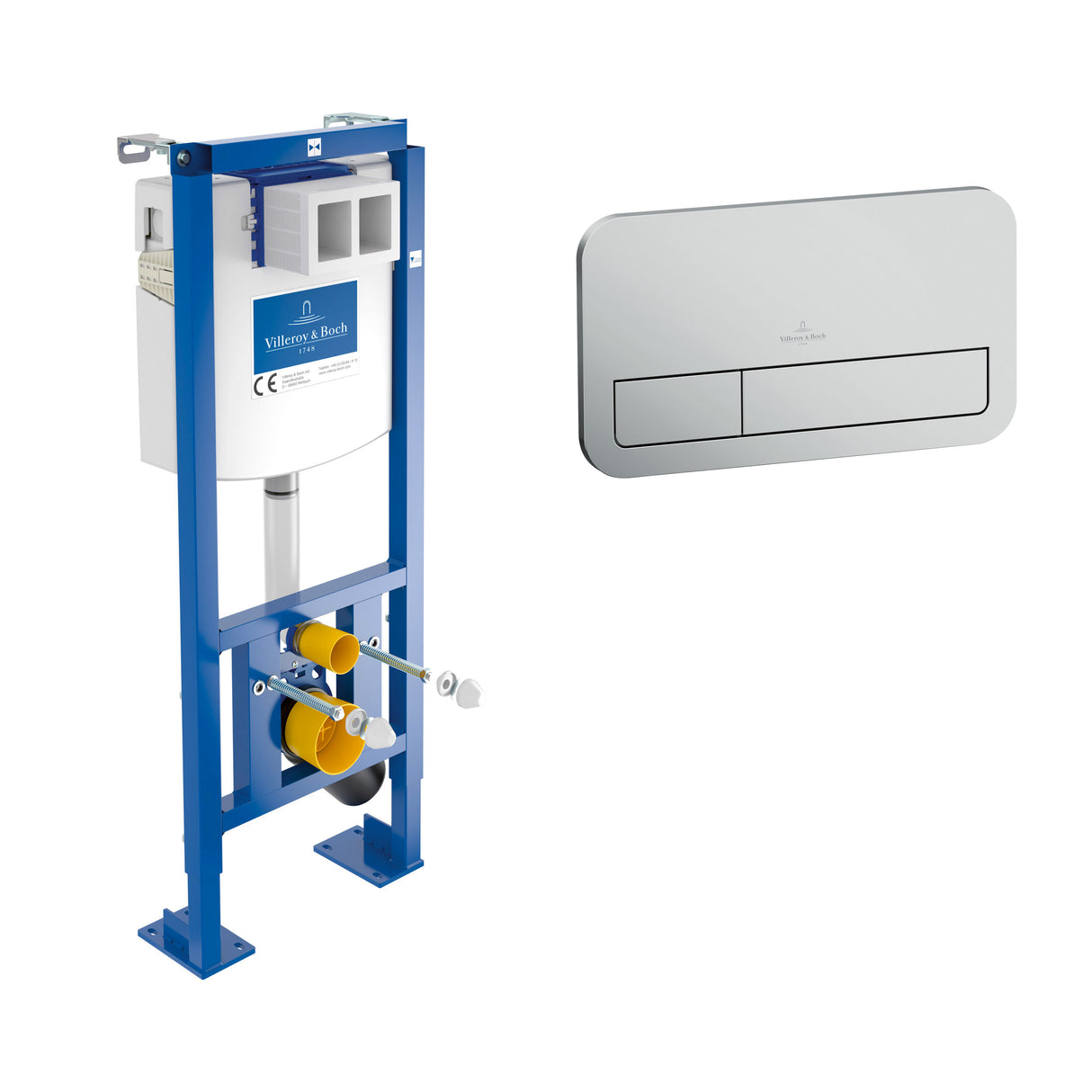 Villeroy & Boch Pack Bâti-support autoportant avec plaque de commande 3/6L ViConnect