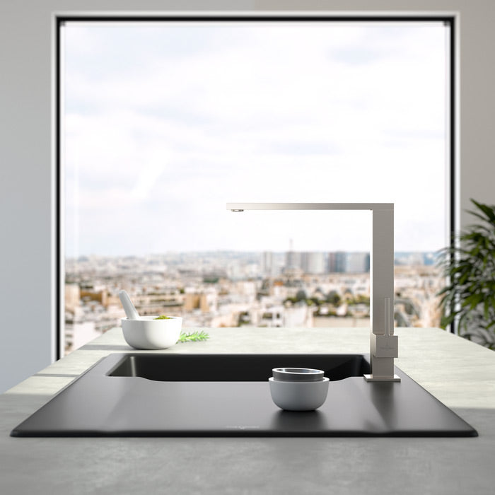 Villeroy & Boch Robinet de cuisine Finera Square acier inox brossé 927100LC