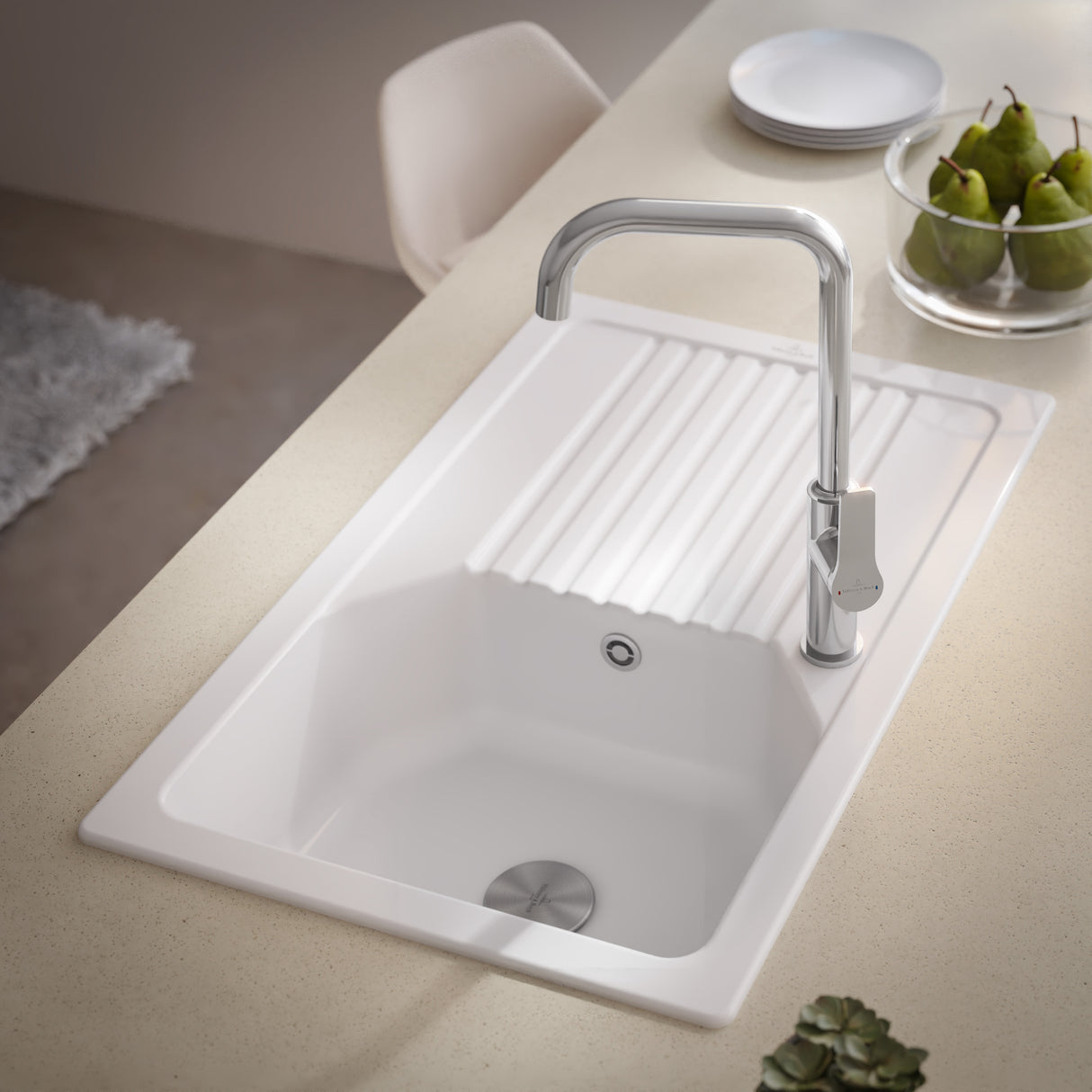 Villeroy & Boch Mitigeur de cuisine bec haut finition chromée