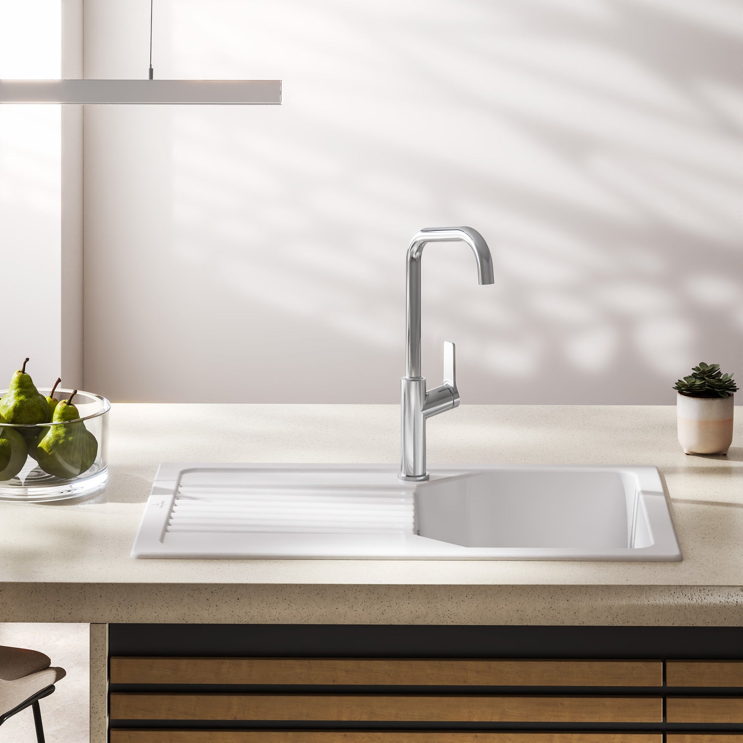 Villeroy & Boch Mitigeur de cuisine bec haut finition chromée