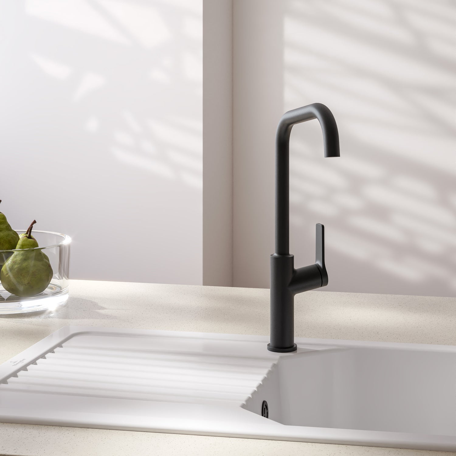 Villeroy & Boch Mitigeur de cuisine bec haut finition satinée noir