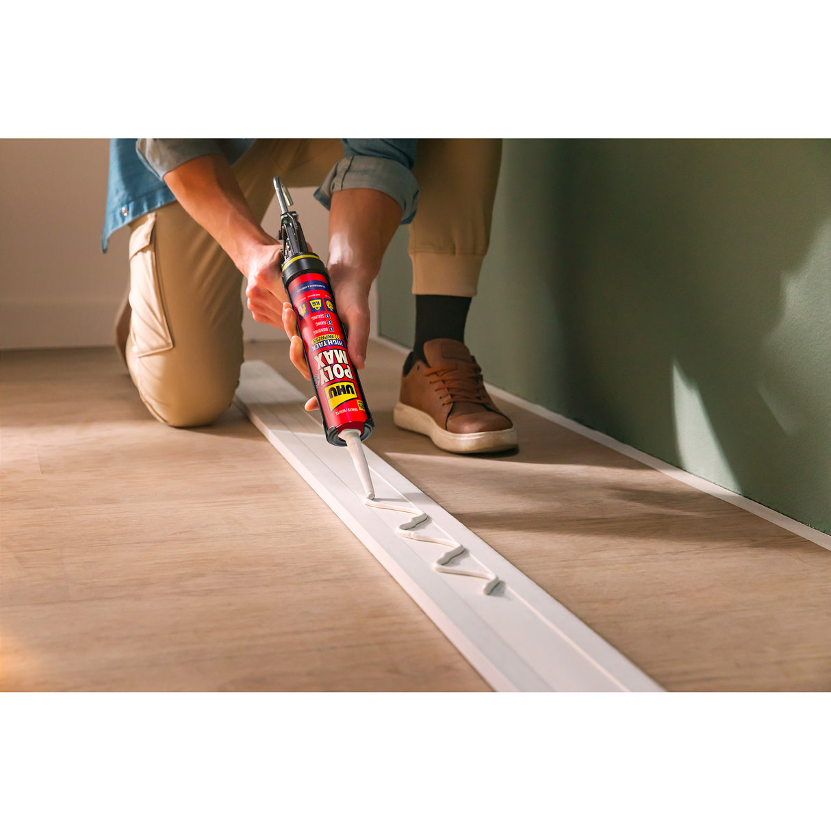 UHU Polymax prise immédiate invisible- Mastic/colle MSP pour coller, assembler et jointer, ultra solide, sans solvants, transparent, cartouche 300 g