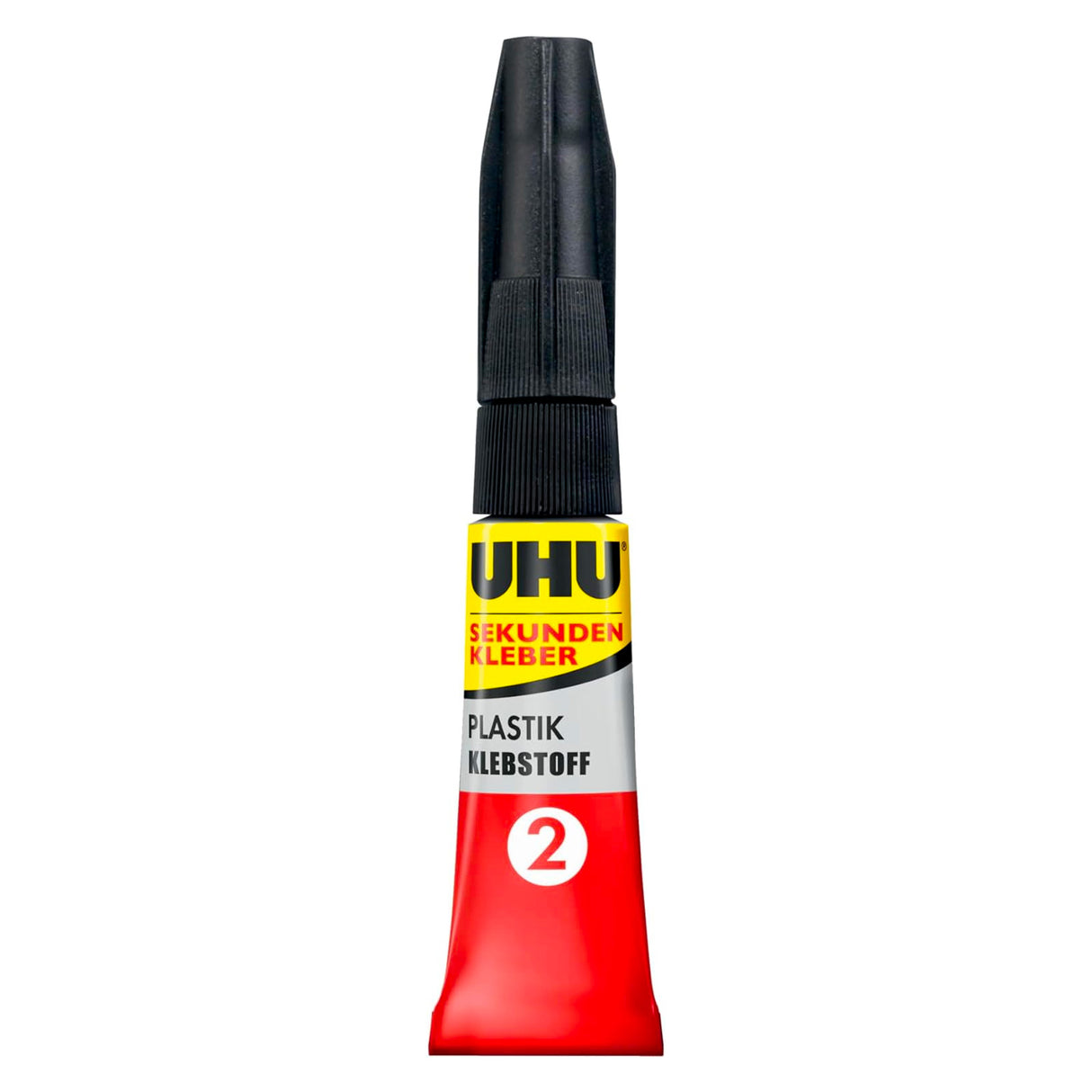 UHU Power glue tous plastiques - colle instantanée, ultra rapide et forte, tous plastiques, transparente, tube activateur 3ml + tube colle 2g