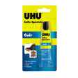 UHU Colle spéciale cuir et chaussure - Colle idéale pour réparer les semelles usées, les talons et les trous des chaussures, transparente, tube de 30g
