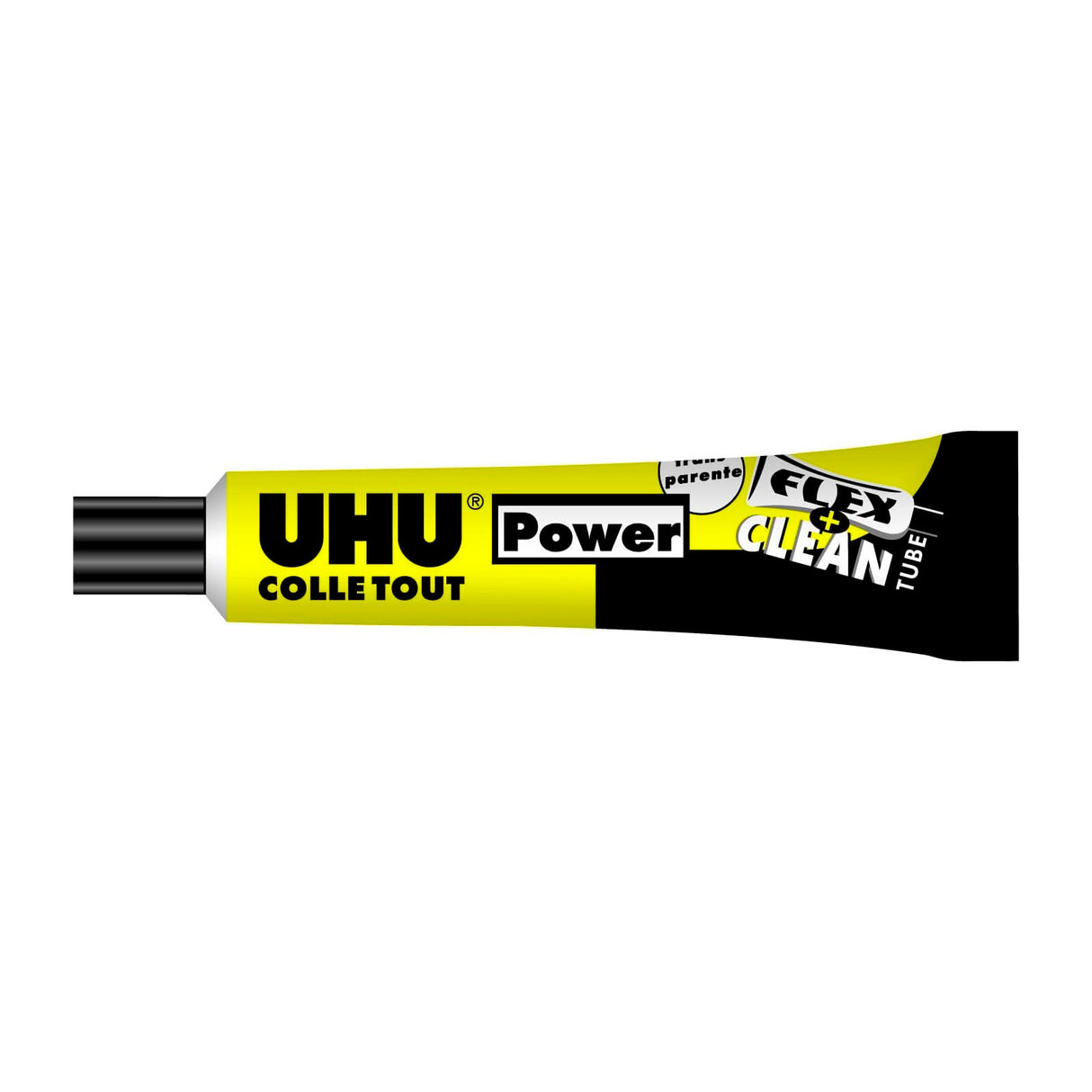 UHU Colle tout Power Flex + Clean - Colle liquide extra forte et rapide, universelle, transparente, tube 18 g