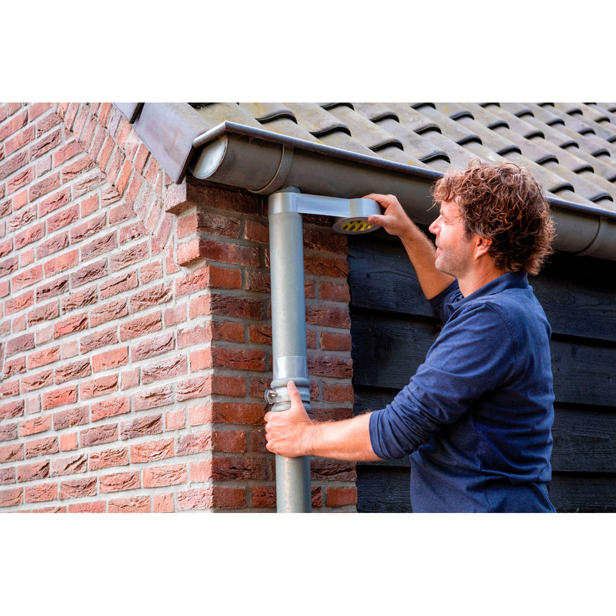 UHU Grizzly tape - Ruban adhésif toilé waterproof pour réparer, consolider, colmater, connecter, ultra fort et durable, gris, 10mx50mm