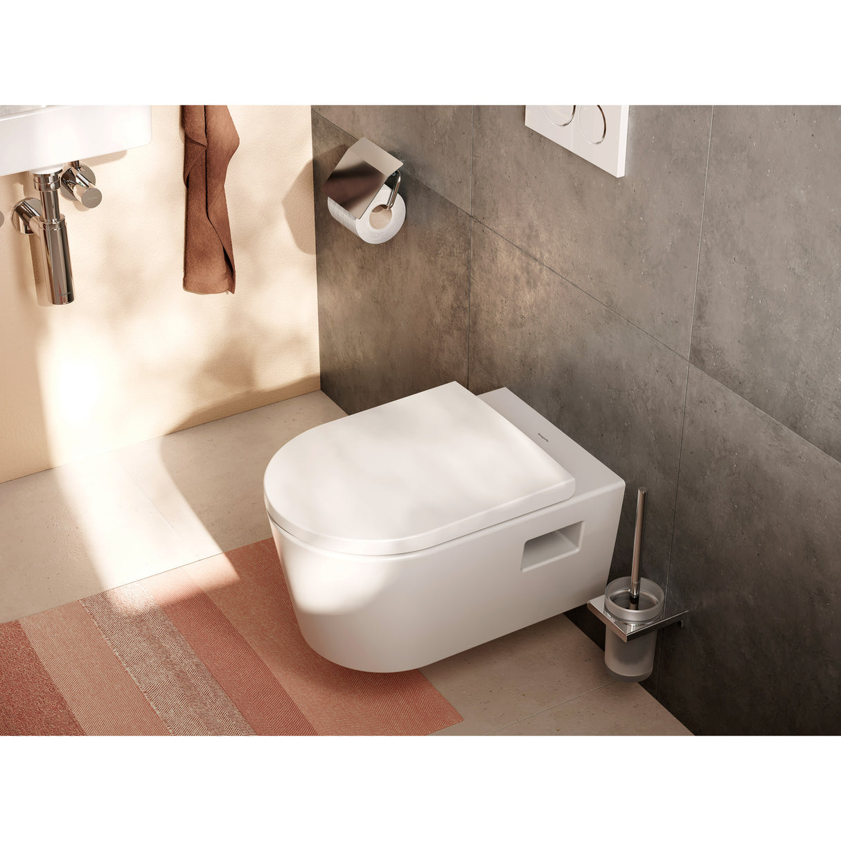 HANSGROHE WC suspendue EluPura Original S sans bride avec abattant amovible et frein de chute 60288450