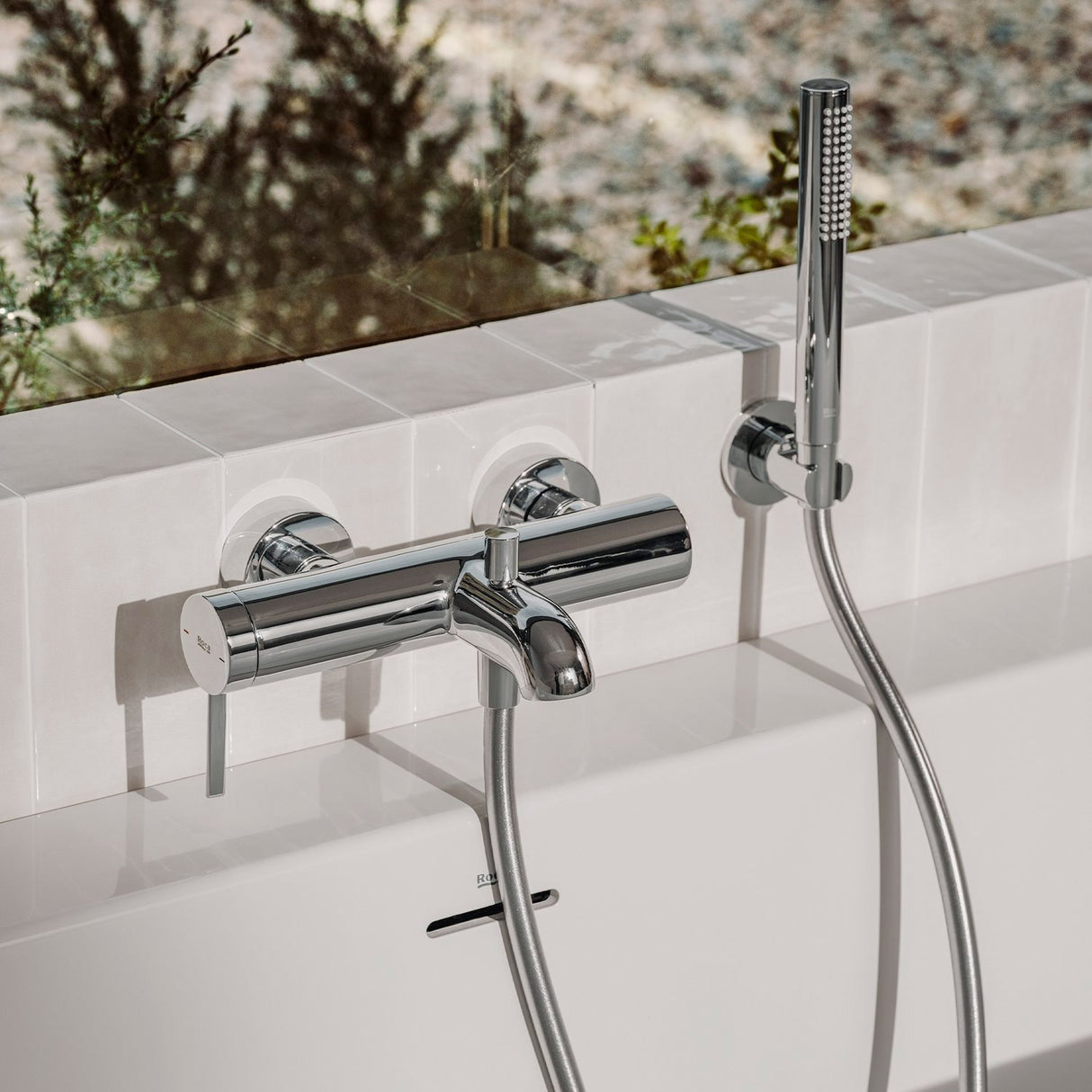 ROCA Mitigeur de bain-douche mural avec inverseur automatique Ona