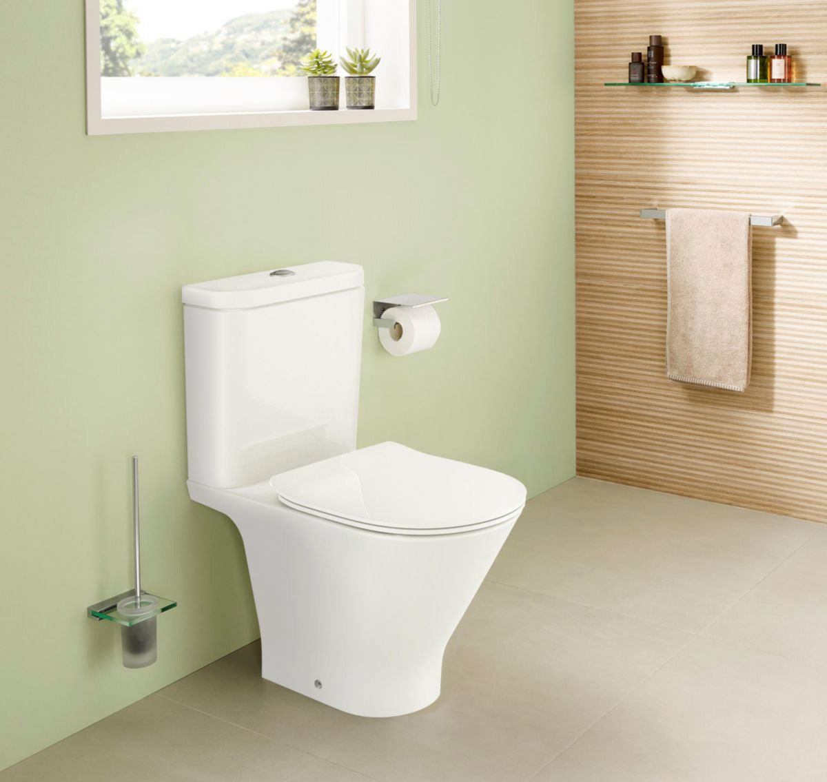 ROCA Pack WC avec réservoir et abattant The Gap Round A34D0N2000