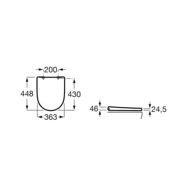 ROCA Abattant WC frein de chute Ona