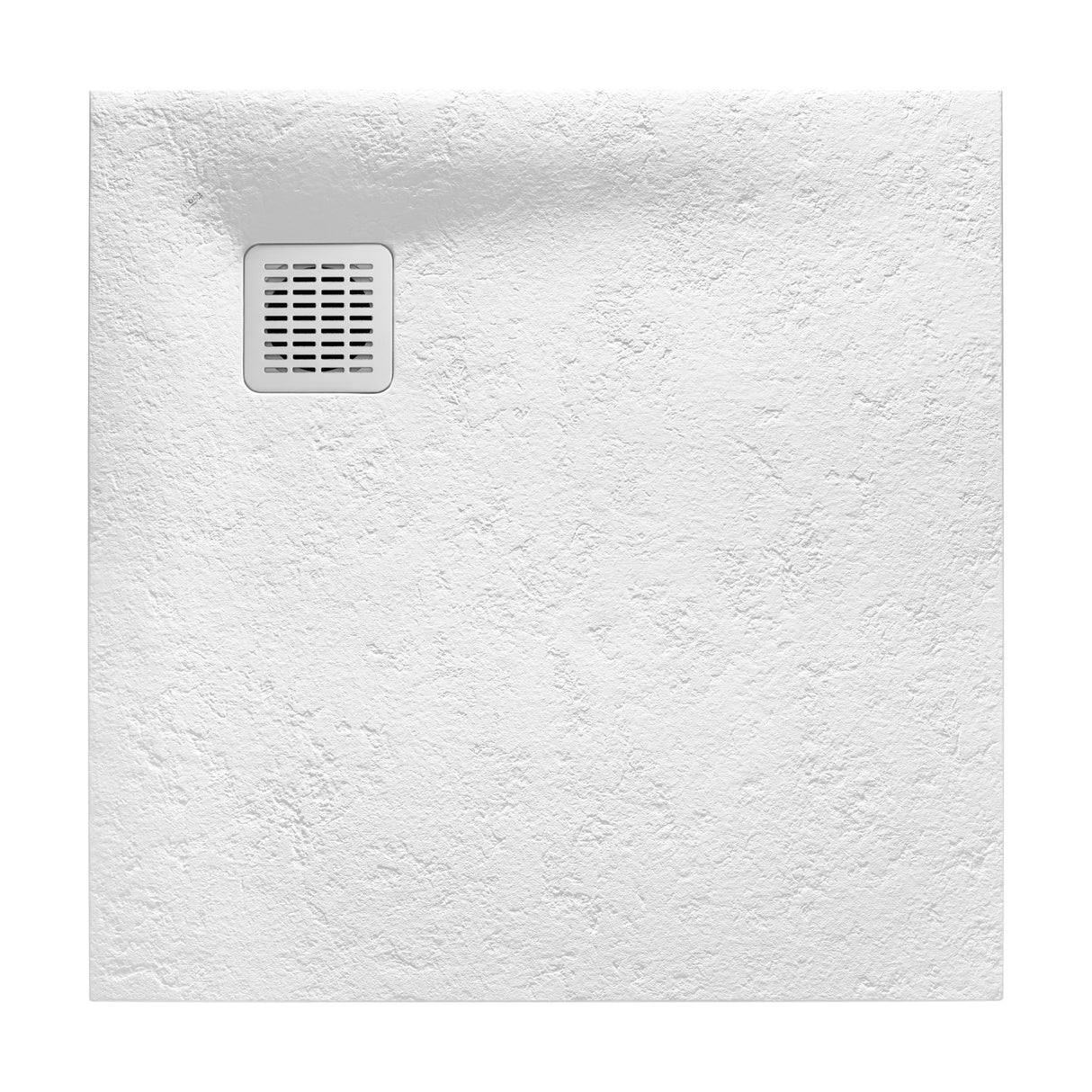 ROCA Receveur de douche carré Stonex antidérapant et découpable avec grille acier inox POLO+