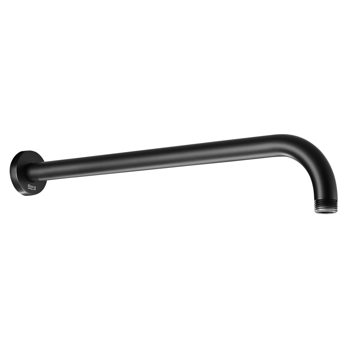 Bras de douche Roca noir mat, accessoire sanitaire design mural