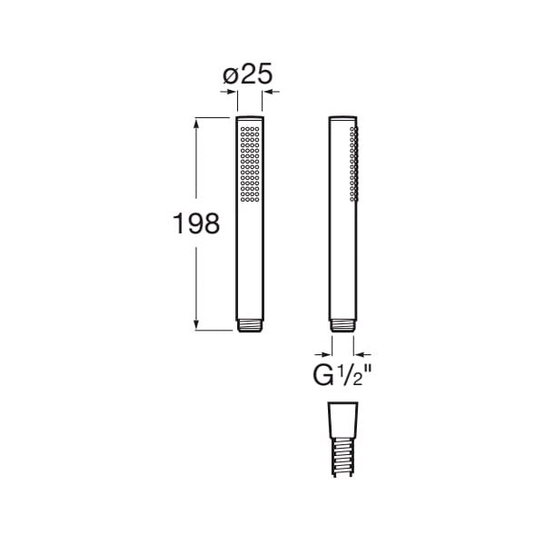 ROCA Douchette 1 jet Stick Round Stella