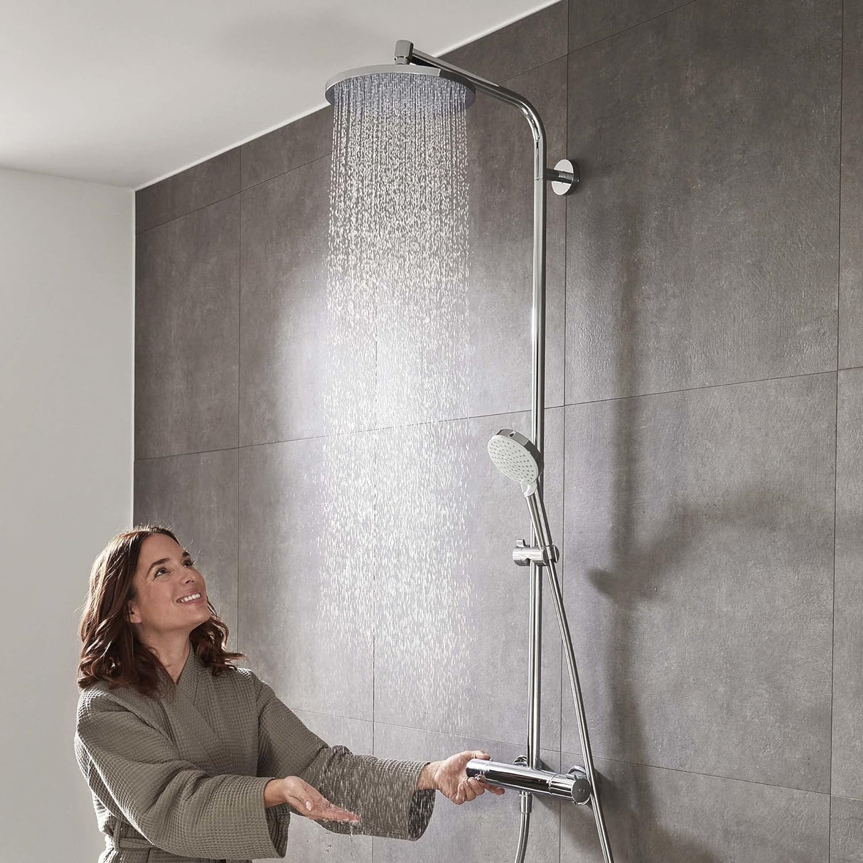HANSGROHE Colonne de douche 240 1 jet Crometta EcoSmart avec mitigeur thermostatique 27268000