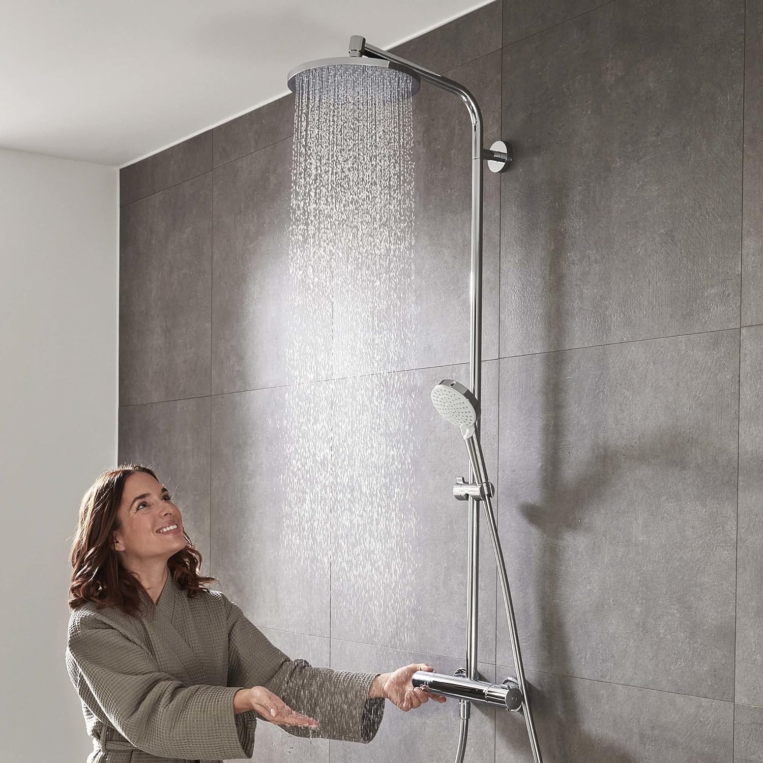HANSGROHE Colonne de douche 240 1 jet Crometta EcoSmart avec mitigeur thermostatique 27268000