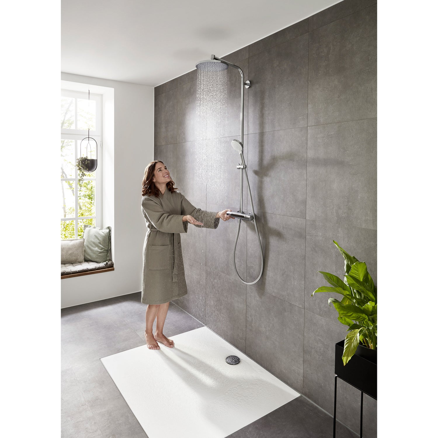 HANSGROHE Colonne de douche 240 1 jet Crometta EcoSmart avec mitigeur thermostatique 27268000