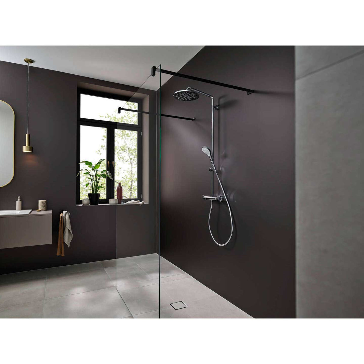 HANSGROHE Colonne de douche 280 1 jet Croma EcoSmart avec mitigeur thermostatique 26794000