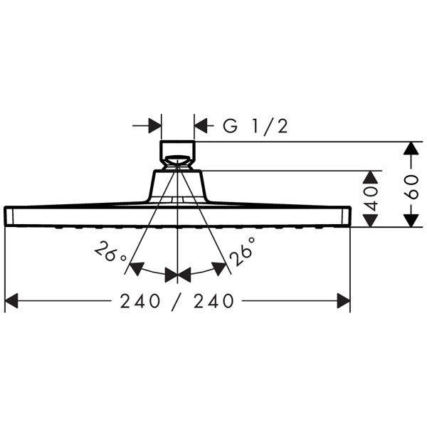 HANSGROHE Douche de tête 240 1 jet Crometta E EcoSmart 26727000