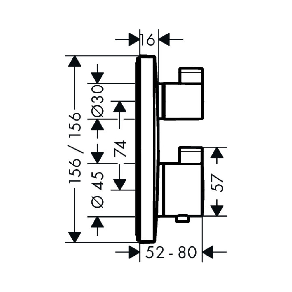 HANSGROHE Pack encastré Crometta E avec mitigeur thermostatique Ecostat Square 26998000