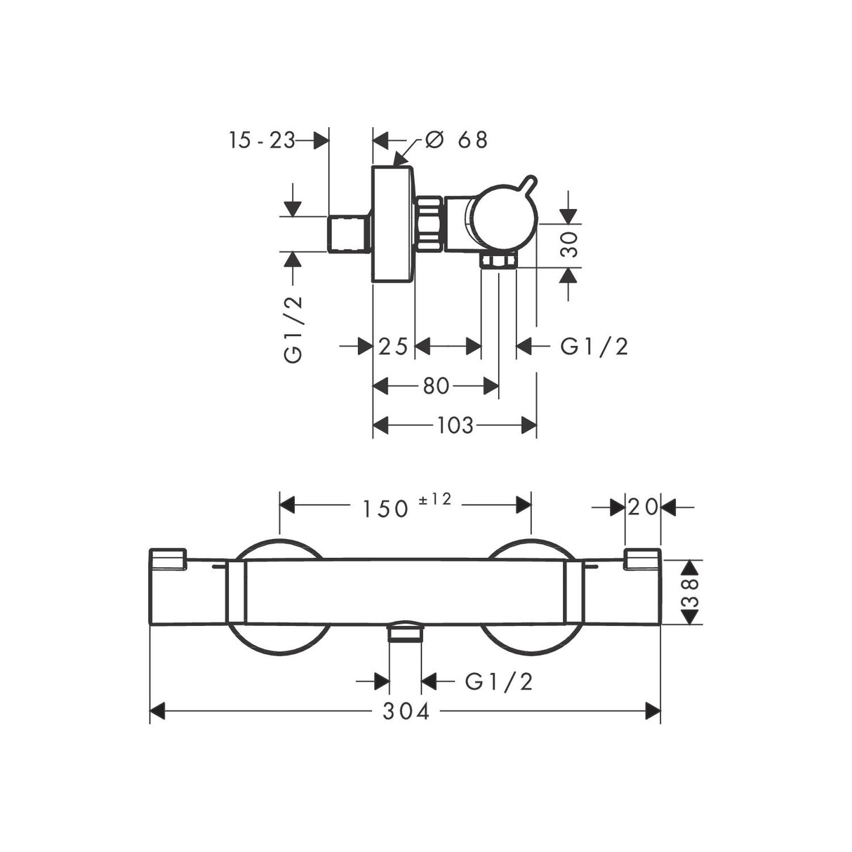 HANSGROHE Mitigeur de douche Ecostat Comfort C3 13137000