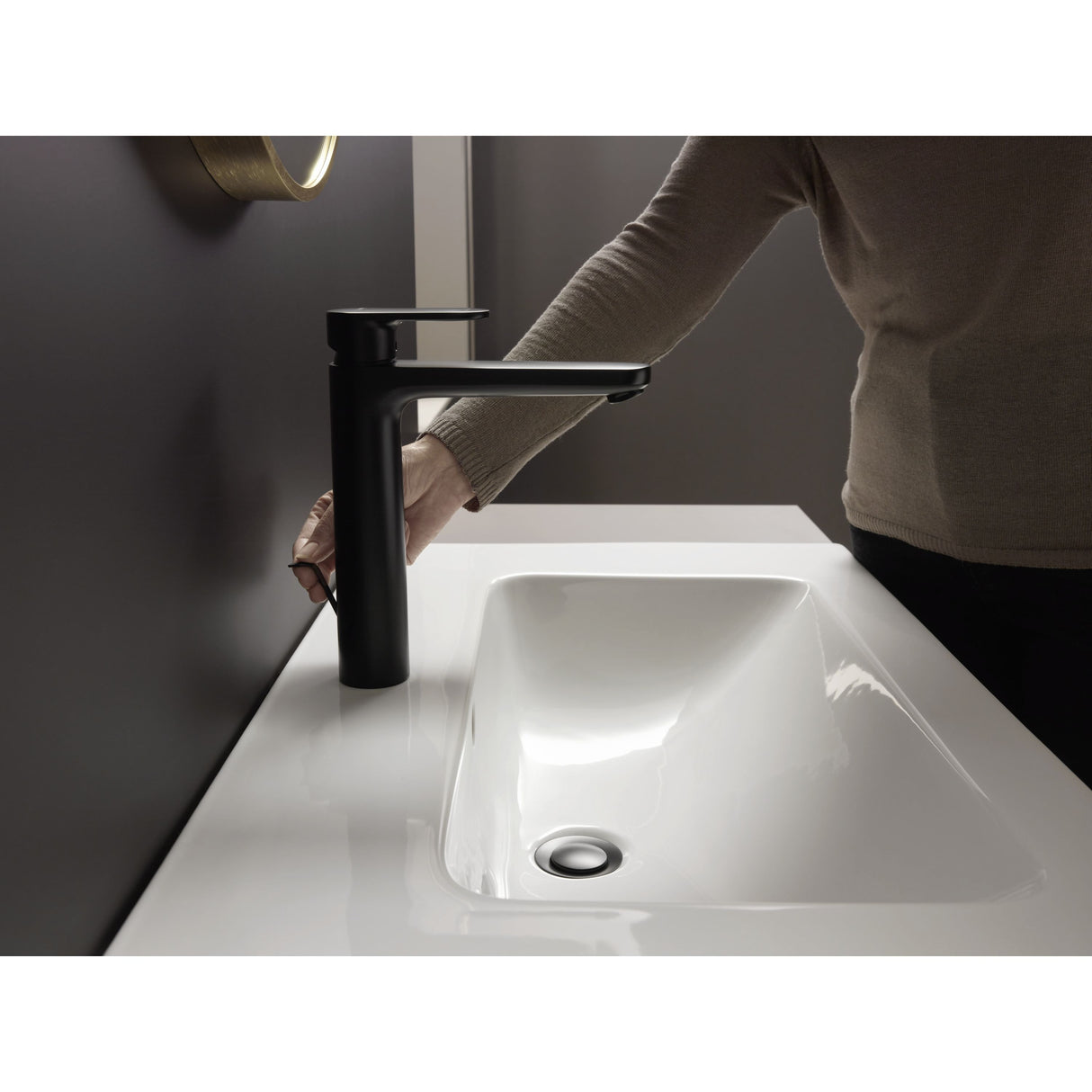 HANSGROHE Mitigeur de lavabo 190 Vernis Blend avec tirette et vidage
