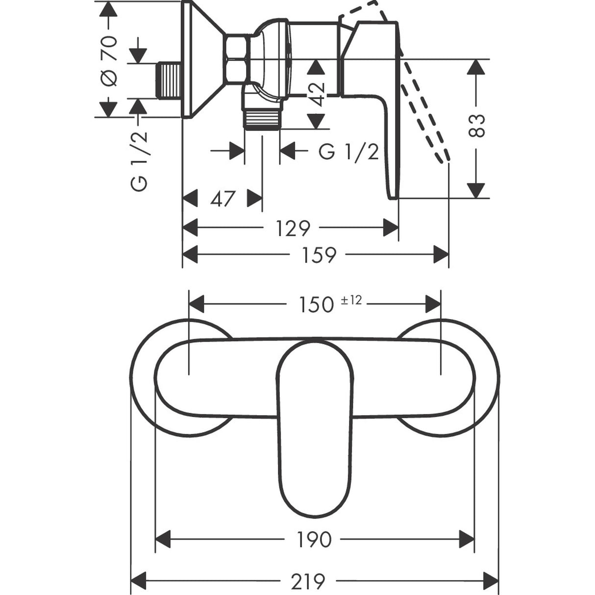 HANSGROHE Mitigeur de douche Vernis Blend