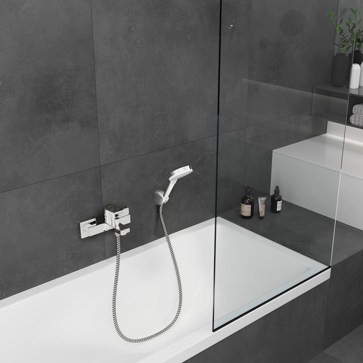 HANSGROHE Mitigeur de bain-douche mural Vernis Shape