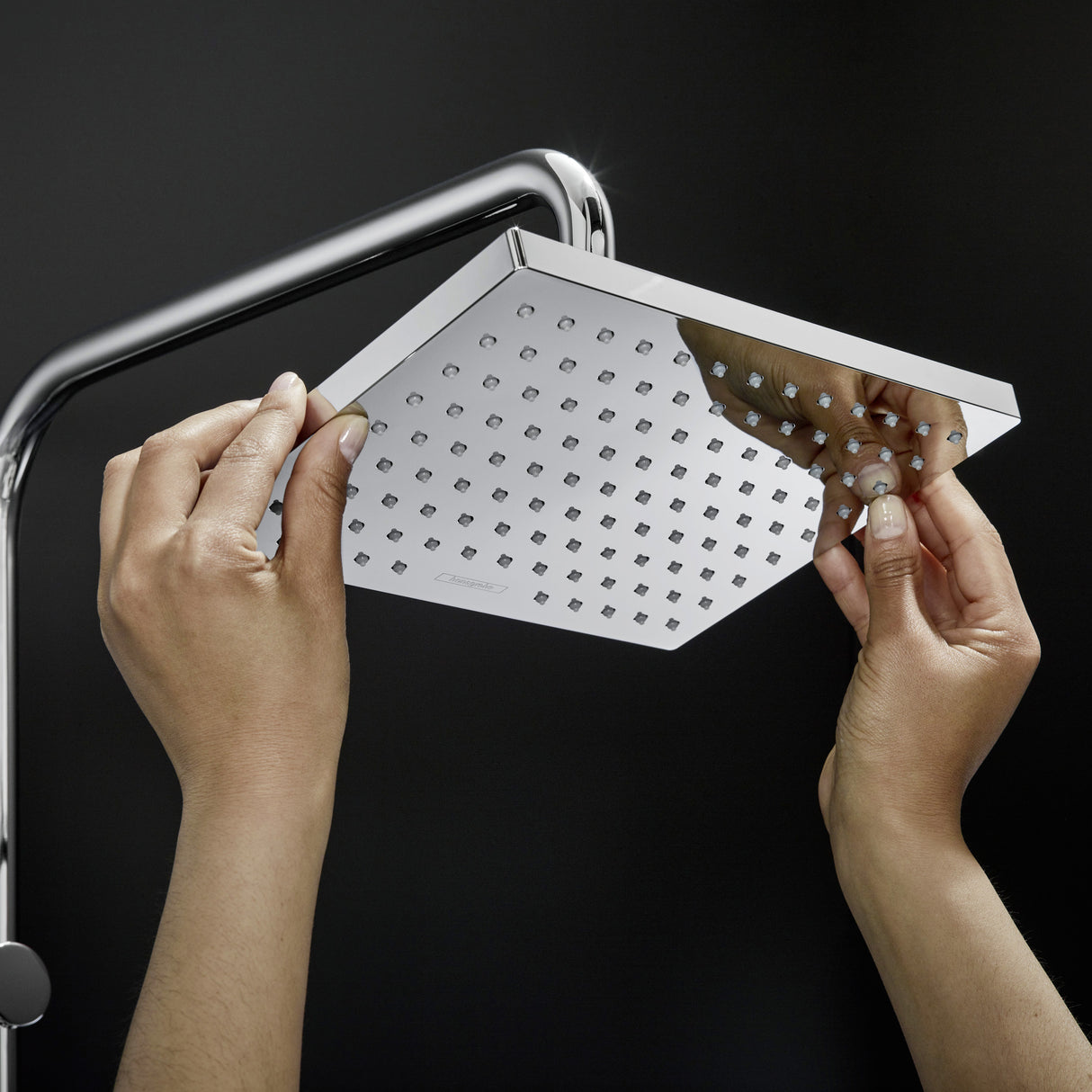 HANSGROHE Colonne de douche 230 1 jet EcoSmart avec mitigeur thermostatique de douche Vernis Shape 26097000