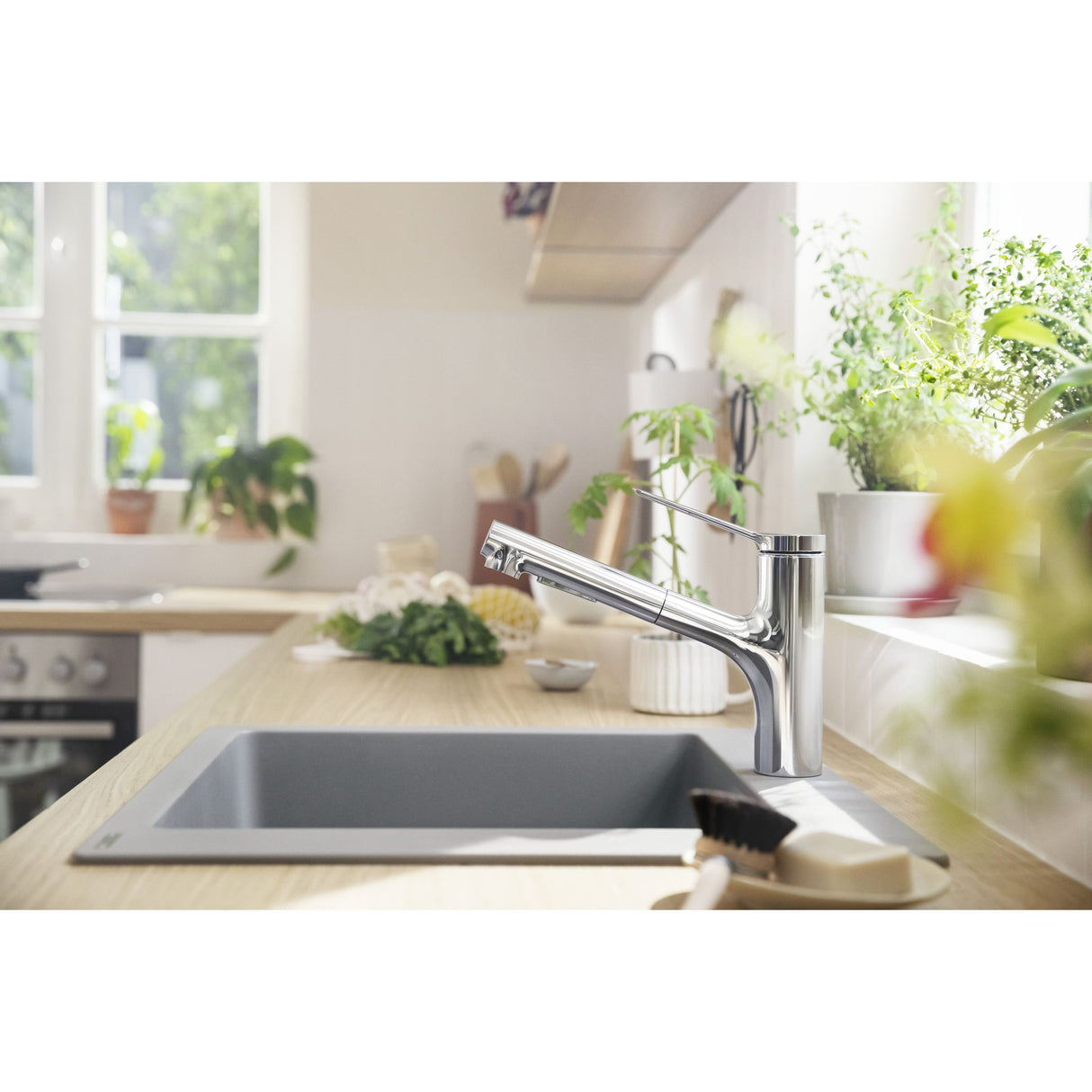 HANSGROHE Mitigeur de cuisine 150 2 jets Zesis avec douchette extractible