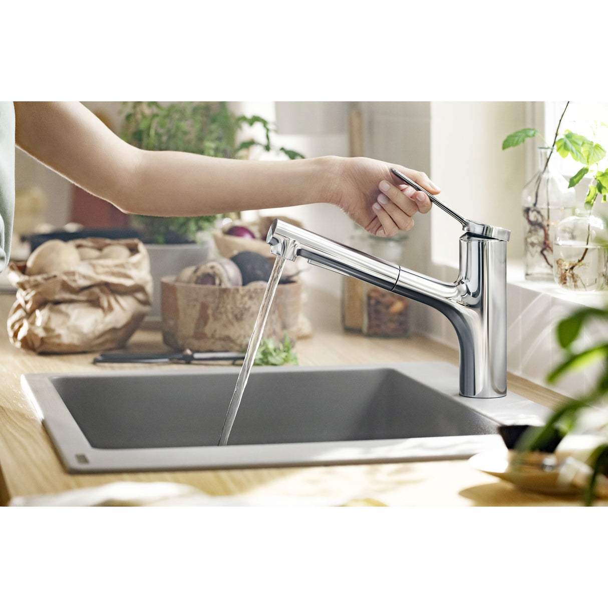 HANSGROHE Mitigeur de cuisine 150 2 jets Zesis avec douchette extractible