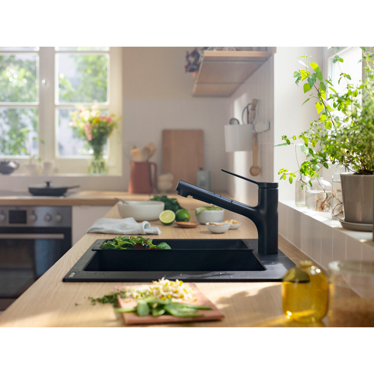 HANSGROHE Mitigeur de cuisine 150 2 jets Zesis avec douchette extractible