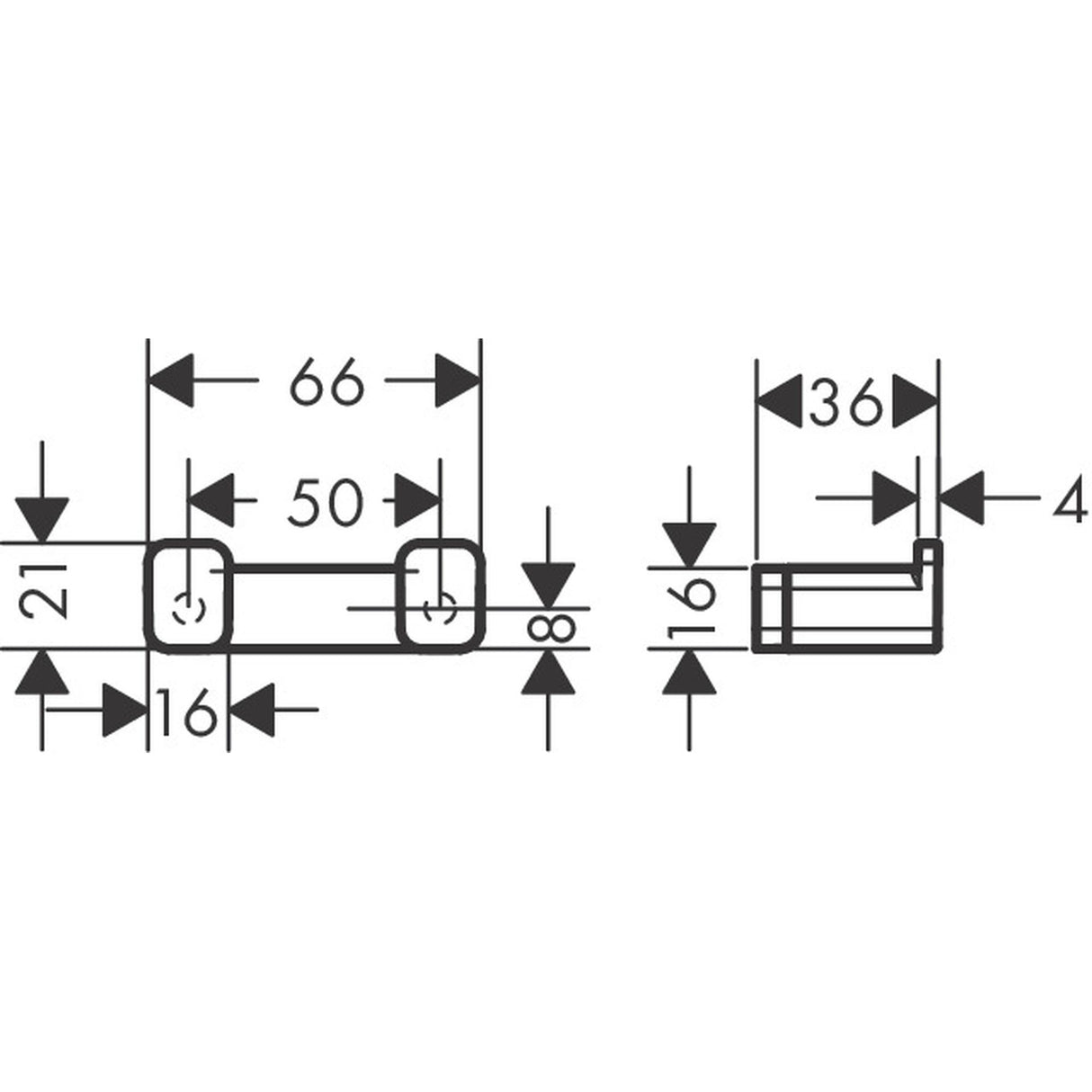HANSGROHE Crochet double AddStoris