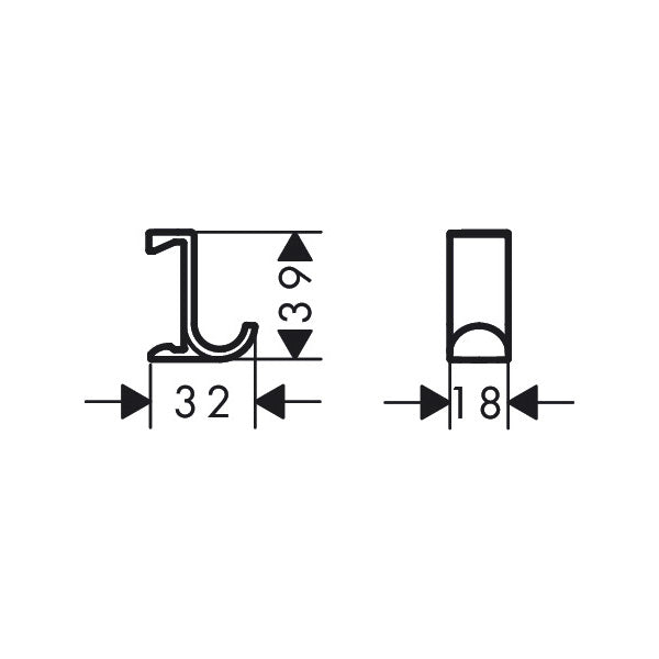 HANSGROHE Crochet simple WallStoris large 27914670