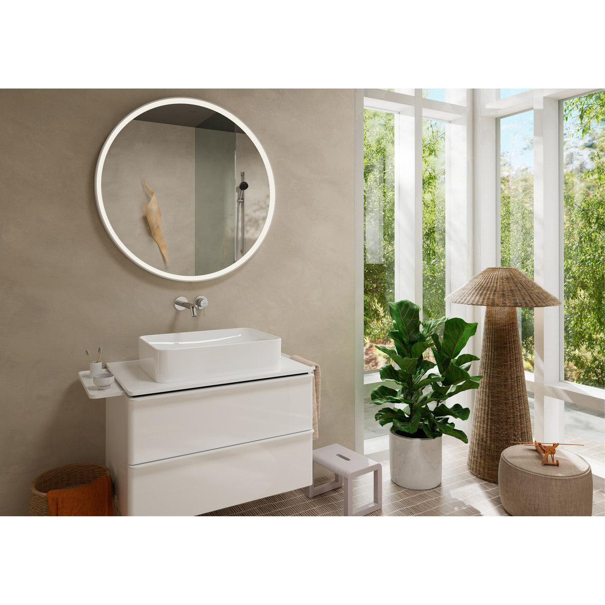 HANSGROHE Mitigeur de lavabo Tecturis S mural bec avec vidage écoulement libre