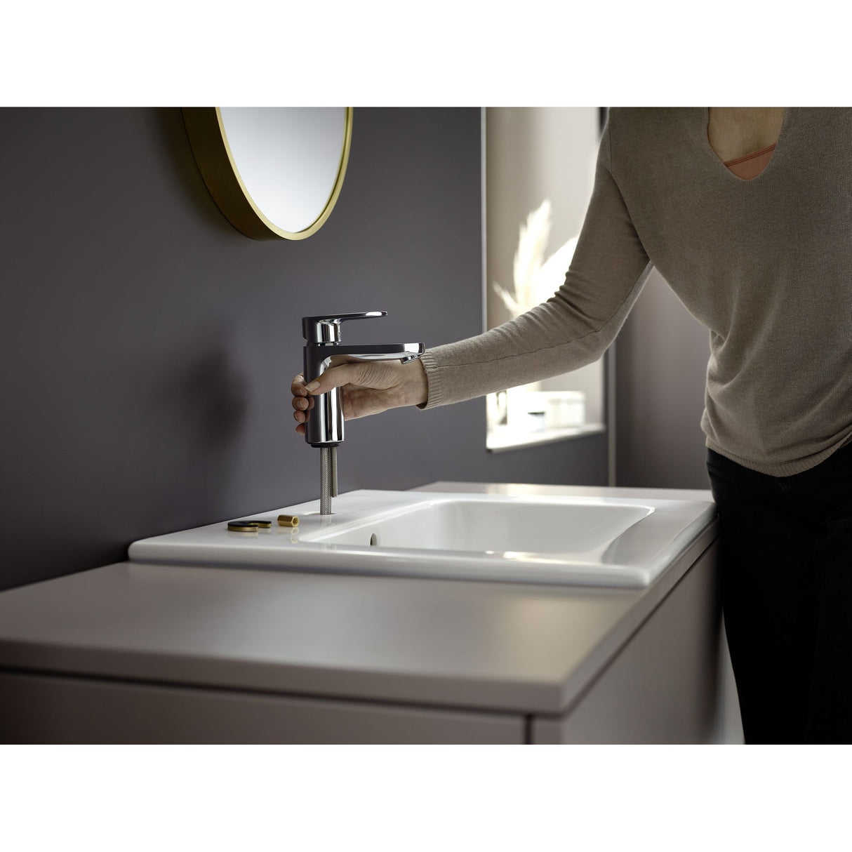 HANSGROHE Mitigeur de lavabo 100 Vernis Blend avec tirette et vidage 71559000