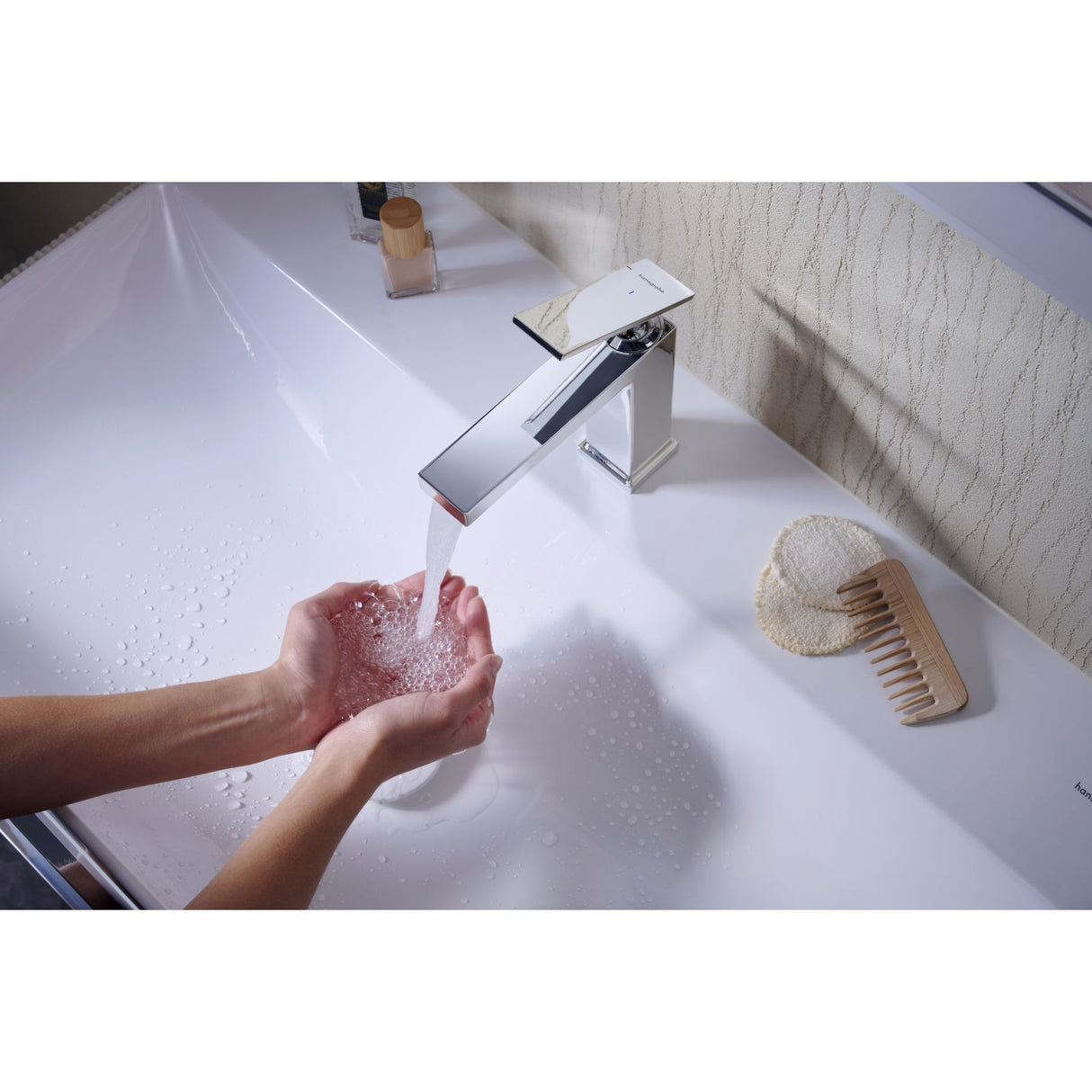 HANSGROHE Mitigeur de lavabo 110 Tecturis E Coolstart avec tirette et vidage