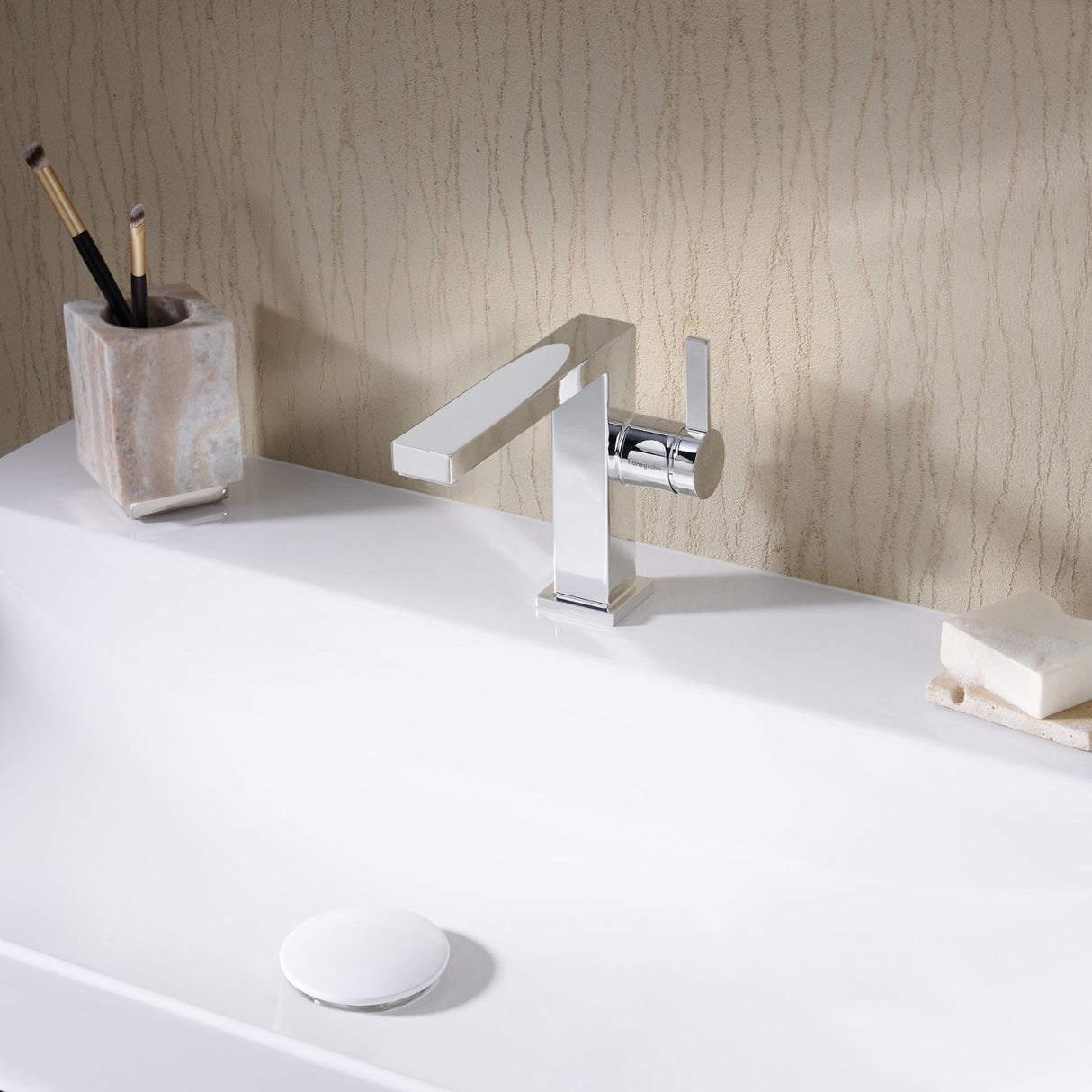 HANSGROHE Mitigeur de lavabo 110 Tecturis E Fine Coolstart avec vidage push-open