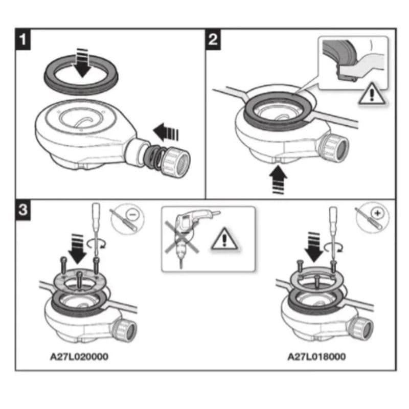 ROCA Bonde de douche Ø90 mm ABS pour receveur Polo+ et Terran A27L018000