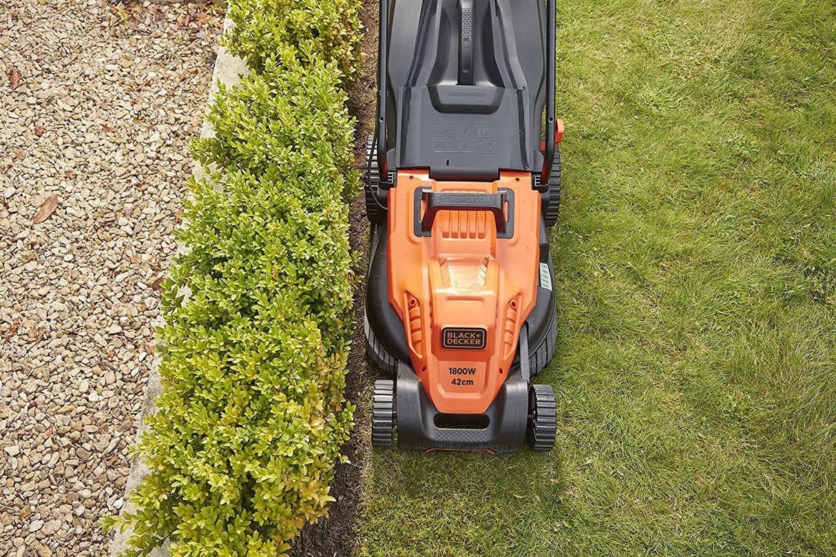 BLACK+DECKER Tondeuse filaire 1800W 42cm hauteur réglable BEMW481BH-QS