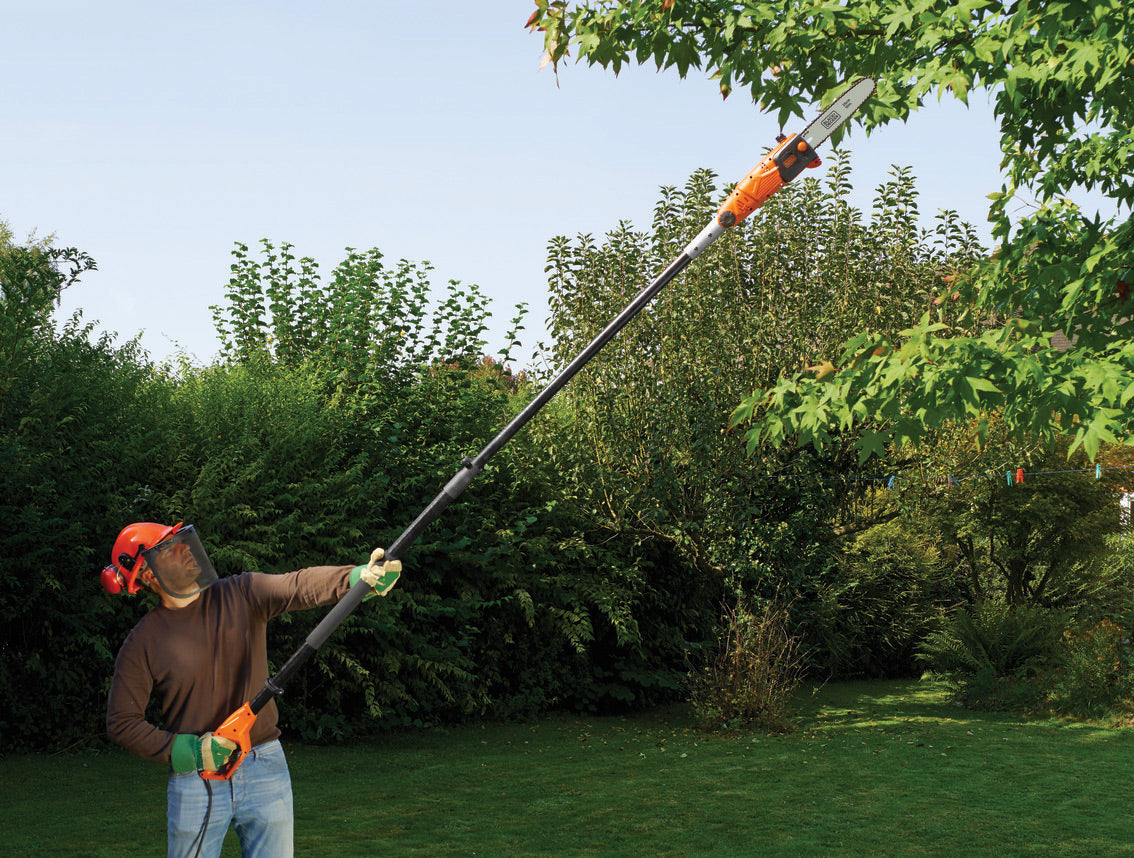 BLACK+DECKER Elagueur sur perche filaire 800W manche de 1,74m à 2,44m